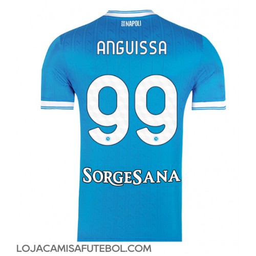 Camisa de Futebol SSC Napoli Frank Anguissa #99 Equipamento Principal 2025-26 Manga Curta